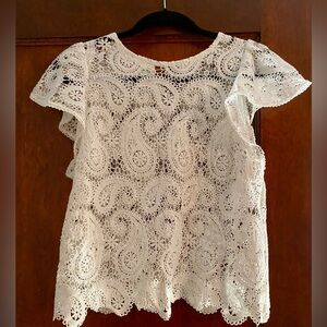 Lucy Paris White Lace Top